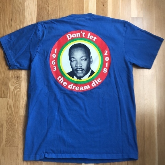 Supreme MLK Dream Tee Royal Blue SS18, Men's Medium/Unisex - Picture 5 of 6